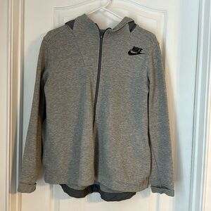 Nike Women’s Jacket Full‎ Zip Long Sleeve with Hood Gray - Medium